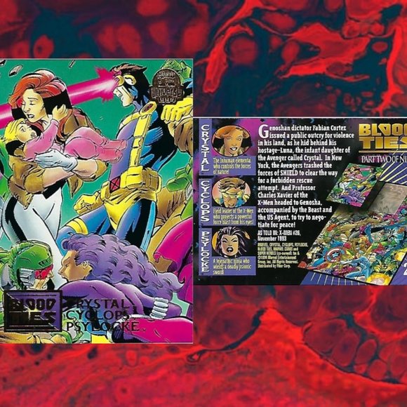 1994 Marvel Trading Cards - Blood Ties Full Set of 9 - Picture 4 of 11